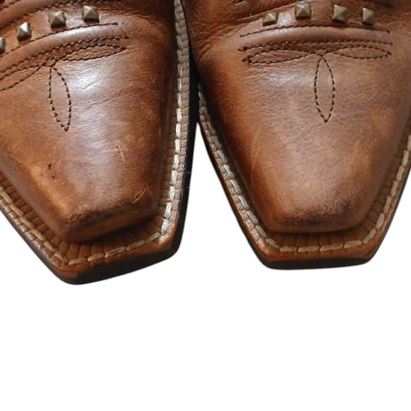 ARIAT Western Mules Distressed Studded Leather Bootie Size 7 - Picture 14 of 15